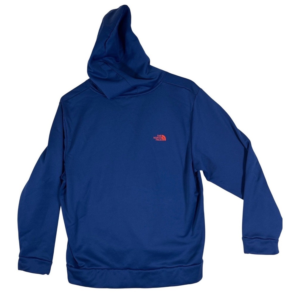 The North Face Mens Blue Orange Logo Pullover Hoodie XL A2HG